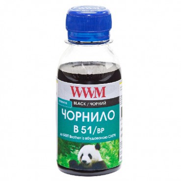 Чорнило WWM для Brother DCP-T300/T500W/T700W 100г Black пігментне (B51/BP-2)