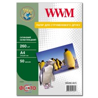Фотопапір WWM сатиновий напівГлянцевий 260Г/м кв, A4, 50л (MS260.50/C)