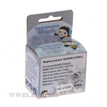 Картридж MicroJet для HP DJ 1050/2050/3050 аналог HP №122 XL Black HC-J122B