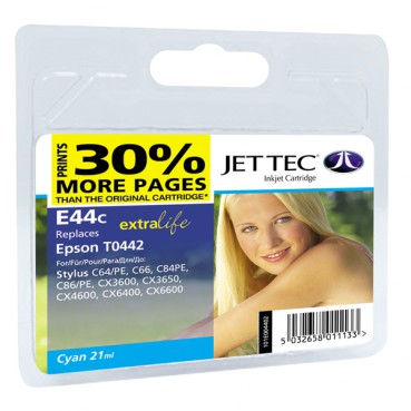 Картридж JetTec для Epson Stylus C64/C84 аналог C13T044240 Cyan (110E004402)