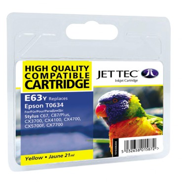 EPSON Stylus C67/C87/CX3700/CX4100/CX4700 Yellow (110E006304) E63Y Jet Tec