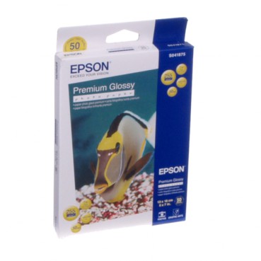 Фотобумага Epson Premium глянцевая 255г/м кв, 13см х 18см, 50л (C13S041875)