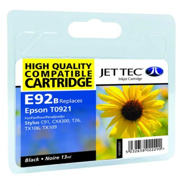 Картридж JetTec для Epson Stylus C91 / T26 / TX119 аналог C13T10814A10 / C13T09214A10 Black (110E009201)