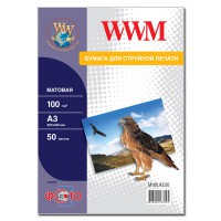 Фотопапір WWM матовий 100Г/м кв, A3, 50л (M100.A3.50)