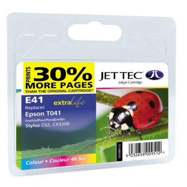 EPSON Stylus C62/CX3200 Colour + 30% (110E004113) E41 Jet Tec