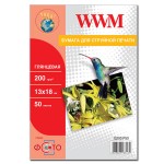 Фотопапір WWM Глянсовий 200Г/м кв, 13см х 18см, 50л (G200.P50)