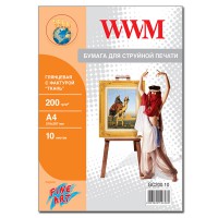 Фотопапір WWM Глянсовий "Тканина" 200Г/м кв, A4, 10л (GC200.10)