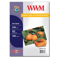 Фотопапір WWM матовий 230Г/м кв, A3, 100л (M230.A3.100)