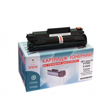 Картридж тонерний WWM для HP LJ P1566 / 1606 / M1536, Canon 728 аналог CE278A Black (LC49N)