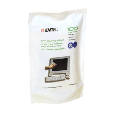 Салфетки EMTEC Refill 100 шт "3 in 1 TFT Screen Cleaning" (TFT/PDA/LCD)