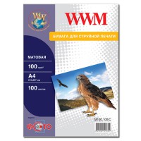 Фотопапір WWM матовий 100Г/м кв, A4, 100л (M100.100/C)