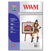 Фотобумага WWM, Fine Art матовая 190g/m2, "Кожа", A3, 20л (ML190.A3.20)