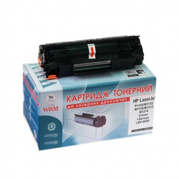 Картридж тон. WWM для HP LJ P1102/M1132/M1212 Canon 725 аналог CE285A Black ( 2100 копій) (LC48N)
