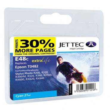 EPSON Stylus Photo R-200/220/300/320/340/RX-500/600/620 Cyan + 30% (110E004802) E48C Jet Tec