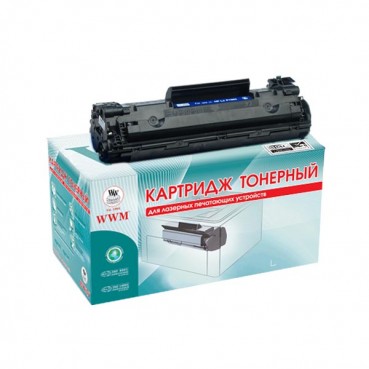 Картридж тон. WWM для HP LJ P1505/M1120/1522 аналог CB436A Black ( 2000 копий) (LC36N)