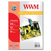 Фотопапір WWM Глянсовий 200Г/м кв, A4, 50л (G200.50)