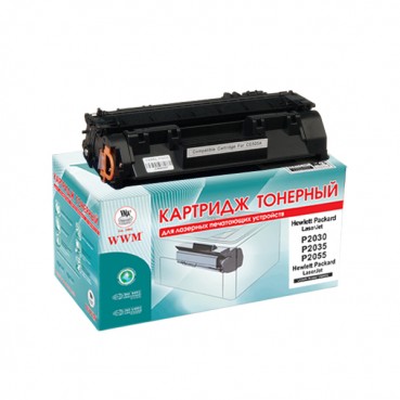 Картридж тон. WWM для HP LJ P2055/M401, Canon MF-411 аналог CE505A/CF280A/Canon 719 Black ( 2400 копий) (LC34N)