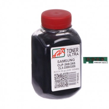 Тонер + чіп АНК для Samsung CLP-360/365/CLX-3300 ( тонер АНК, чип АНК) бутль 55г 1500 копий Black (1505413)