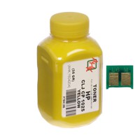 Тонер + чіп АНК для HP CLJ CP1025 ( тонер АНК, чип АНК) бутль 35г Yellow (1500128)