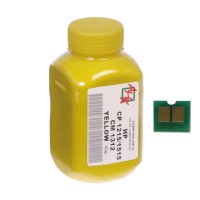 Тонер + чіп АНК для HP CLJ CP1215/CP1515/CM1312 ( тонер АНК, чип АНК) бутль 40г Yellow (1500160)