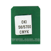 Чип BASF для OKI C5600/5700 CMYK ( Black 6000 копий /Color 2000 копий) (WWMID-71086) 1шт