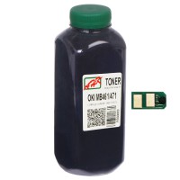 Тонер + чіп АНК для OKI MB461/MB471/491 ( тонер АНК, чип АНК) бутль 240г Black (1401337)