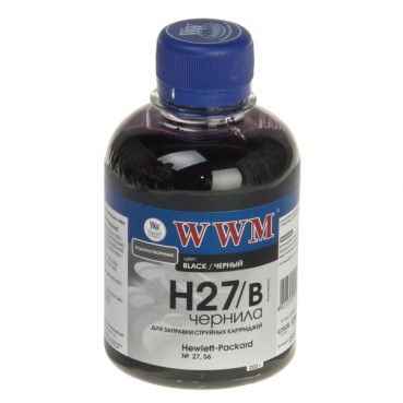 Чернила WWM для HP №27/56 200г Black Водорастворимые (H27/B)