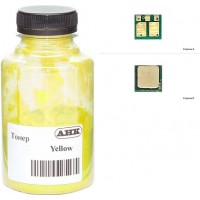 Тонер + чіп АНК для HP CLJ M180/181 ( тонер АНК, чип АНК) бутль 35г Yellow (1505184)