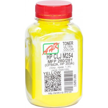 Тонер АНК для HP CLJ M254/MFP280/281 бутль 50г Yellow (1505189)