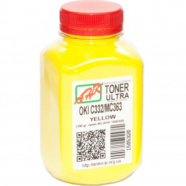 Тонер АНК для OKI C332/MC363 бутль 100г Yellow (1505320)