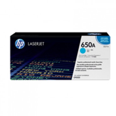 Картридж тонерный HP 650A для CLJ CP5525 15000 копий Cyan (CE271A)