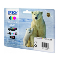 Комплект струменевих картриджів Epson для Expression Premium XP-600 №26X B / C / M / Y (C13T26364010) підвищеної ємності