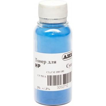 Тонер АНК для HP CLJ M180/181 бутль 25г Cyan (3202713)