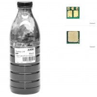 Тонер + чіп АНК для HP LJ M607/608/609 ( тонер АНК, чип АНК) бутль 330г Black (3202743)