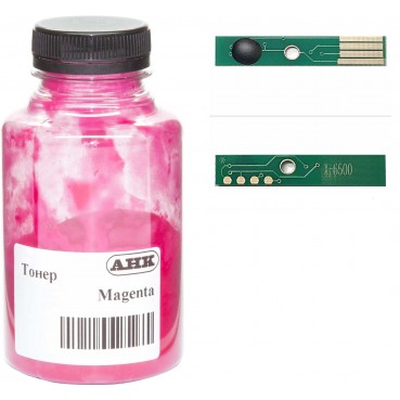 Тонер + чіп АНК для Xerox Phaser 6600 ( тонер АНК, чип АНК) бутль 120г Magenta (3202902)