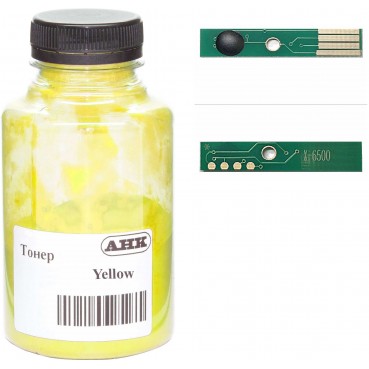 Тонер + чіп АНК для Xerox Phaser 6600 ( тонер АНК, чип АНК) бутль 120г Yellow (3202903)