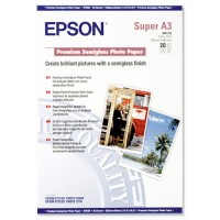 Бумага Epson Premium Semigloss Photo Paper 250г/м кв, A3+, 20л (C13S041328)