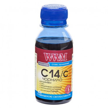 Чернила WWM для Canon CLI-451C/CLI-471C 100г Cyan Водорастворимые (C14/C-1) светостойкие