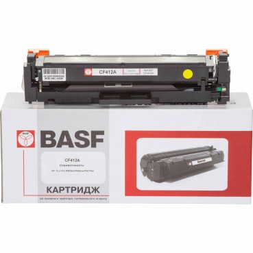 Картридж тон. BASF для HP LJ Pro M452dn/M452nw/M477fdn аналог CF412A Yellow (BASF-KT-CF412A)
