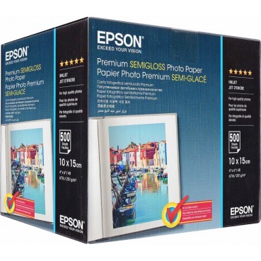 Фотопапір Epson Premium напівглянсовий 251г/м кв, 10см x 15см, 500арк (C13S042200)