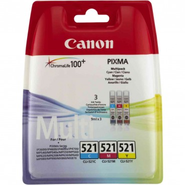 Комплект струменевих картриджів Canon Pixma iP4700/MP560/MP640 CLI-521 CLI-521 C/M/Y 2934B010