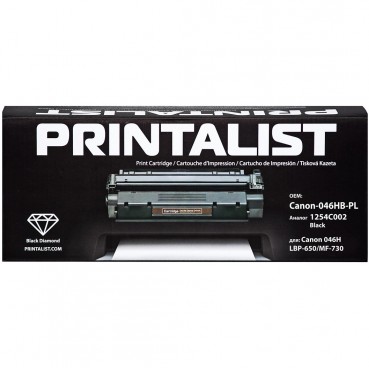 Картридж тон. PRINTALIST для Canon 046H, LBP-650/MF-730 аналог 1254C002 Black ( 6300 ст.) (Canon-046HB-PL)