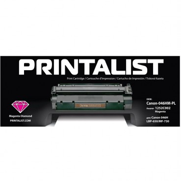 Картридж тон. PRINTALIST для Canon 046H, LBP-650/MF-730 аналог 1252C002 Magenta ( 5000 сторінок) (Canon-046HM-PL)