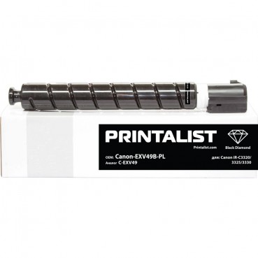Туба з тонером PRINTALIST для Canon iR-C3320/3325/3330 аналог C-EXV49 Black ( 36000 копій) (Canon-EXV49B-PL)