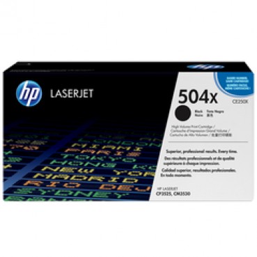 Картридж тонерный HP 504X для CLJ CM3530/CP3525 10500 копий Black (CE250X) повышенной емкости