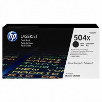 Картридж тонерный HP 504X для CLJ CM3530/CP3525 2x10500 копий Black (CE250XD) повышенной емкости, двойная упаковка