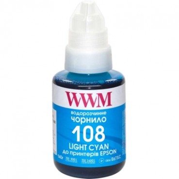 Чорнило WWM 108 для Epson L8050/L18050 140г Light Cyan (E108LC)