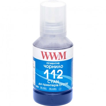 Чорнило WWM 112 для Epson L11160/6490 140г Cyan пігментне (E112CP)