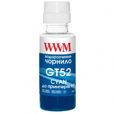 Чорнило WWM GT52 для HP Jet Ink Tank 115/315/319 100г Cyan (H52C)