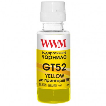 Чорнило WWM GT52 для HP Jet Ink Tank 115/315/319 100г Yellow (H52Y)